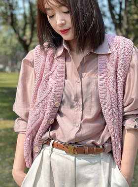 织男女菱形马甲同款羊毛线一两（50克）玖球纺织编织毛线手编线