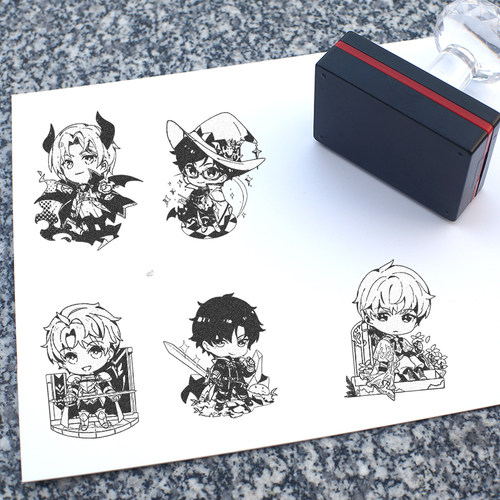 现货光与夜之恋周边萧逸吧唧陆沉齐司礼查理苏夏鸣星同人光敏印章 - 图0