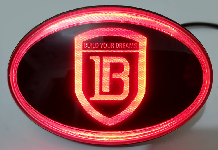 比亚迪车标前后发光标英文标盾形发光标