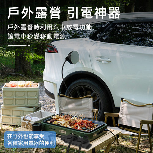 海外欧标TYPE2放电枪取电器V2L新能源汽车放电枪取电转换排插插座 - 图1
