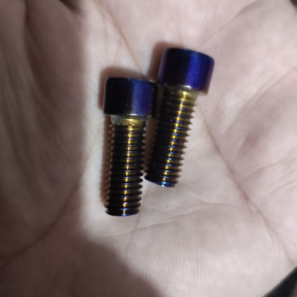 小牛九号本田AOS4日本后视镜专用钛金钛蓝螺丝改装镜子烧钛螺丝 - 图3