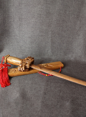 董易林吉祥物桃木剑摆件