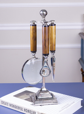 牛骨放大镜桌面装饰物