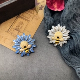 Антикварная высококлассная ретро брошь ручной работы, эмаль из жемчуга, булавка на лацкан, аксессуары, европейский стиль