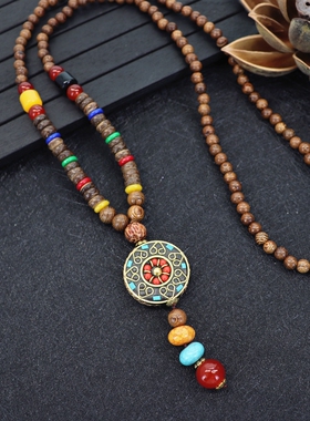 尼泊尔复古款项男女吊坠毛衣链