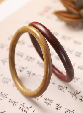 复古新中式天然黑檀木手镯