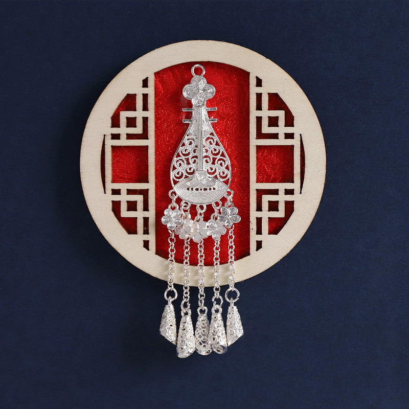 手工中式宋锦苗银冰箱贴云南贵州苗族特色孔雀民族风傣绣文创礼品,淘宝优惠券,粉丝福利购,淘宝优惠卷