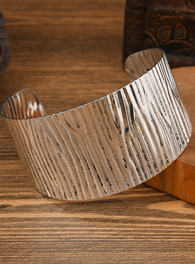 复古民族风金属高级感古银手镯