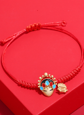 中国风新年情侣百搭ins红绳手链