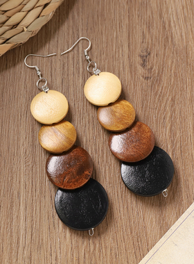 波西米亚锁骨项链耳环度假风套装