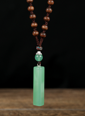 复古民族风东陵玉柱女桃木棉麻