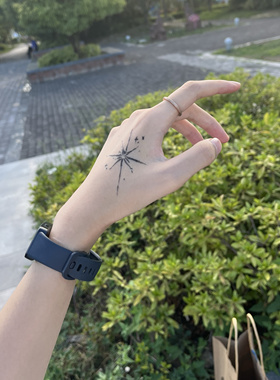 ONESMILE 幸运星 彩色纹身贴防水持久女转运高级手臂遮盖疤痕手腕