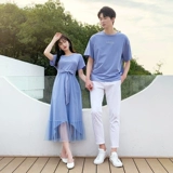 DISOO Парная одежда для влюбленных, летняя одежда, трендовый небольшой дизайнерский комплект, платье, юбка, футболка, коллекция 2022, тренд сезона