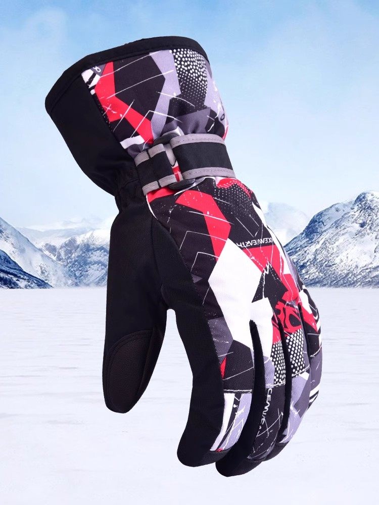 滑雪手套女冬季骑行男冬季防水单双板五指保暖户外防寒加绒厚触屏,淘宝优惠券,粉丝福利购,淘宝优惠卷