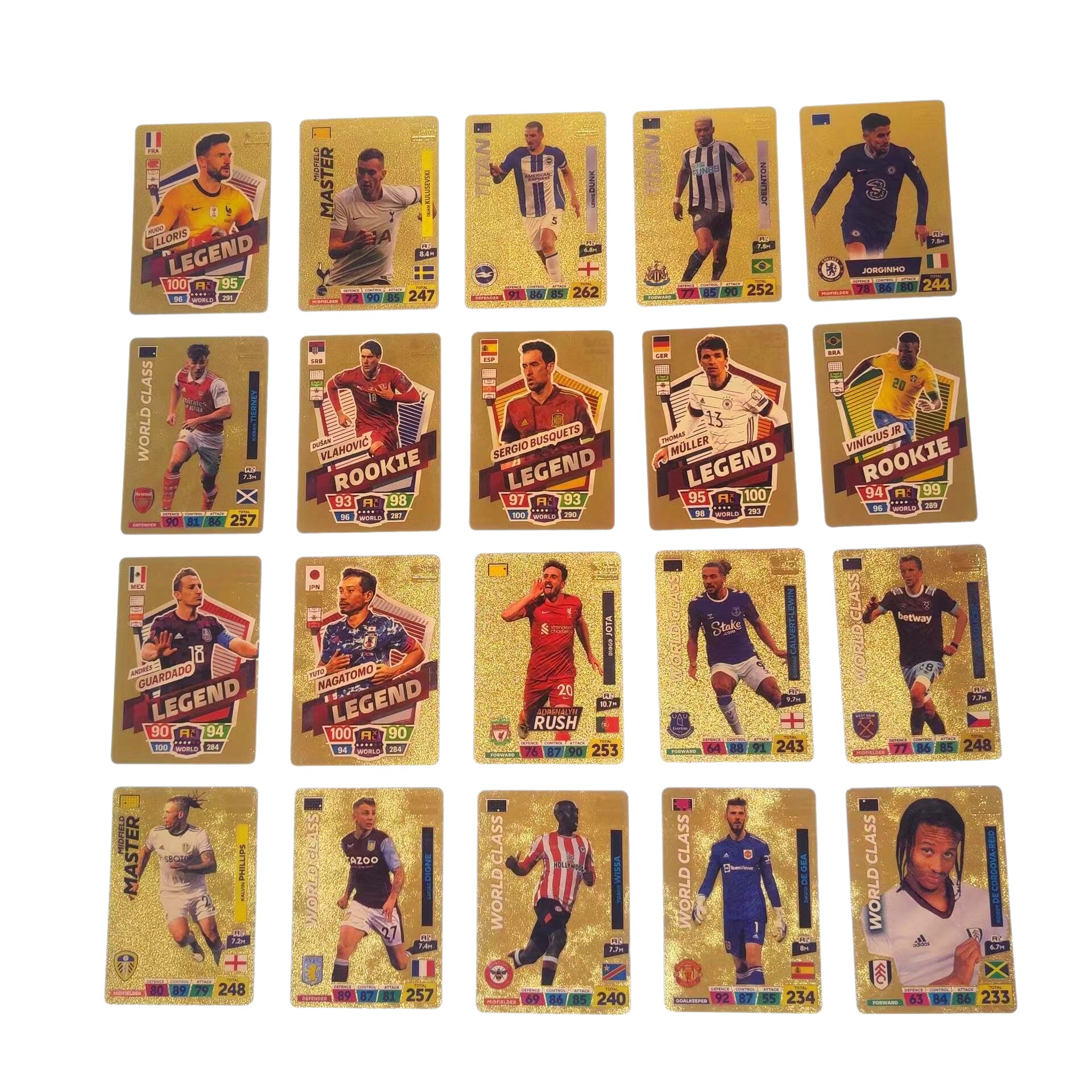 跨境热销世界杯欧洲联赛球星卡足球周边明星片英语金银黑箔七彩卡,淘宝优惠券,粉丝福利购,淘宝优惠卷