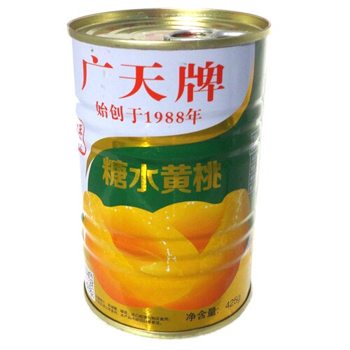 丹东特产广天糖水黄桃罐头开罐即食水果整箱礼盒包装果肉烘焙原料 - 图3