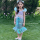 Girls Mermaid Split Suit Mermaid Skirt