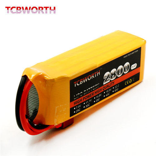 航模锂电池 4S 14.8V 1800 2200 3000mah 遥控机玩具车 - 图2