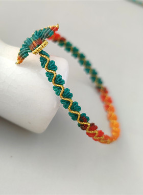 心心相印手绳段染蜡线手绳