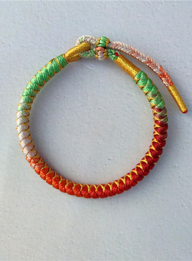 本命年红绳九紫离火色手链