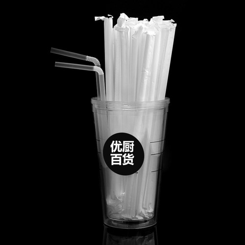 包邮一次性透明可弯头吸管医用宝宝吸管独立纸包装鲜奶吧产妇吸管 - 图0