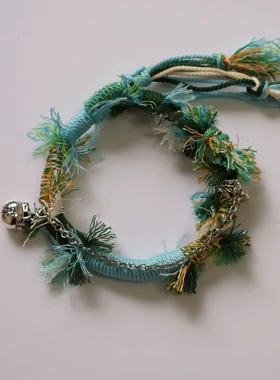 专用bracelet定制蓝绿色可爱编织手链新中式五彩编织手绳藏式编绳