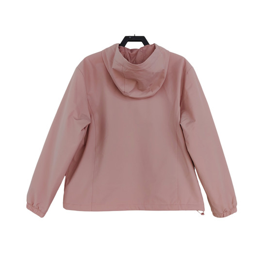 鸿星尔克女加绒连帽风衣2025年秋冬新款防风保暖舒适休闲运动外套