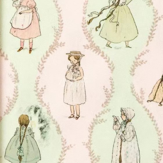 日本进口纯棉牛津布料Kurahashi Rei 女孩春夏秋冬垫仓乔伶衣面料 - 图0