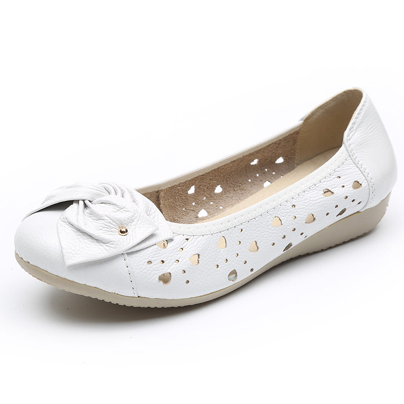 中年女鞋皮鞋平底平跟单鞋春夏真皮妈妈鞋中老年人软底休闲鞋大码,淘宝优惠券,粉丝福利购,淘宝优惠卷