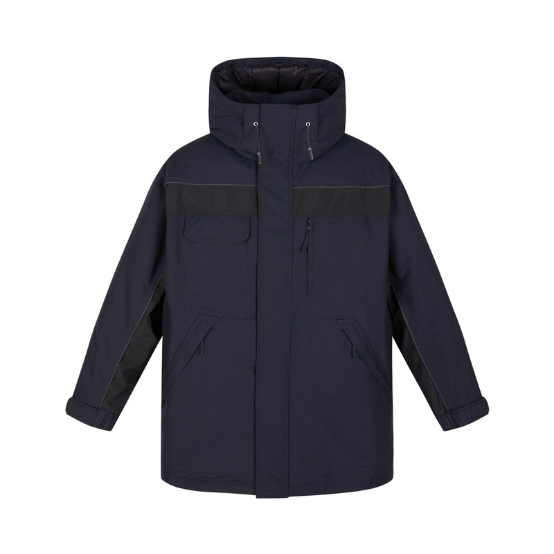 速写男装秋冬新款撞色长款工装风连帽羽绒服宽松运动设计感外套,淘宝优惠券,粉丝福利购,淘宝优惠卷