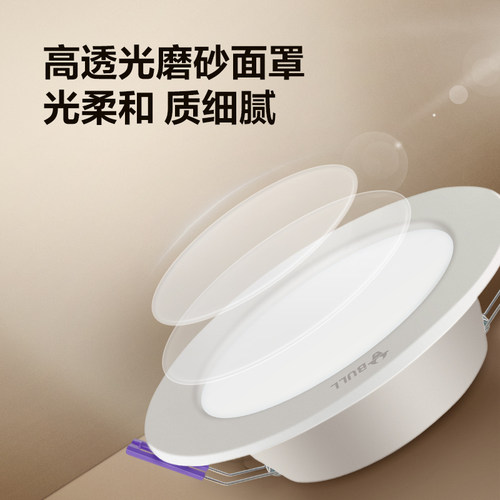 公牛筒灯嵌入式店铺商用24w大开孔12公分大瓦数超薄超亮孔灯 - 图1