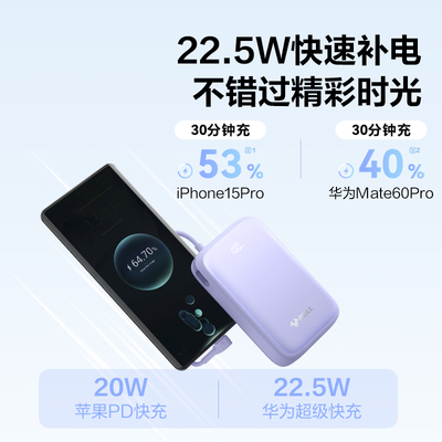 【充电宝3C认证可上飞机】公牛2w毫安便携