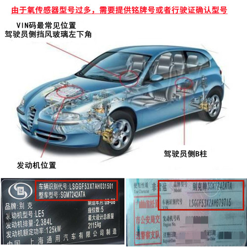 适用东风风行景逸X3 X5 X6 XV XL菱智V3M3M5 S500CM7 SX6氧传感器 - 图0