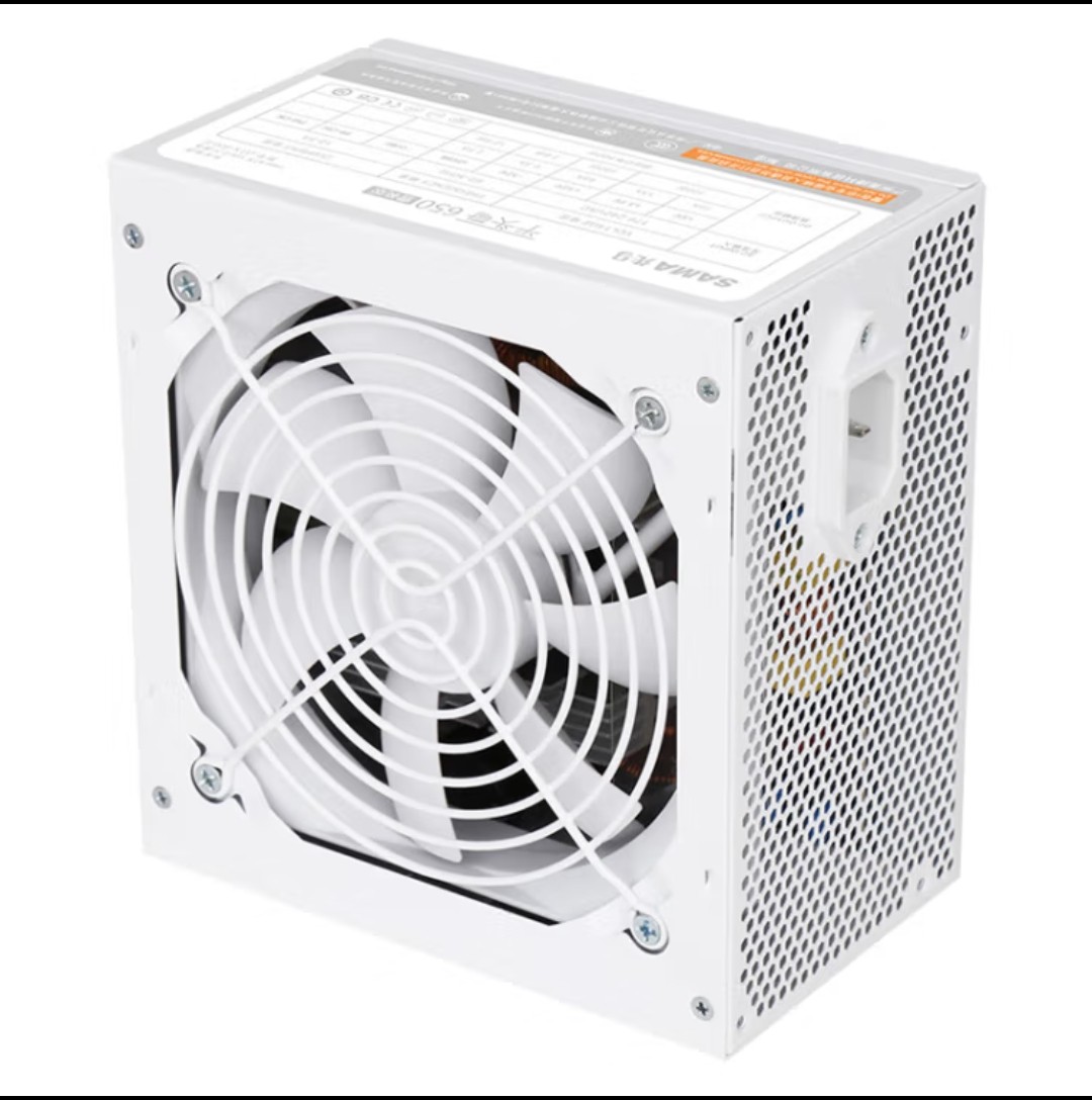先马（SAMA）平头哥650白色 额定500W 台式主机电脑电源 雪装版,淘宝优惠券,粉丝福利购,淘宝优惠卷