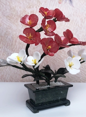 蝴蝶兰花玄关招财盆景酒柜装饰品