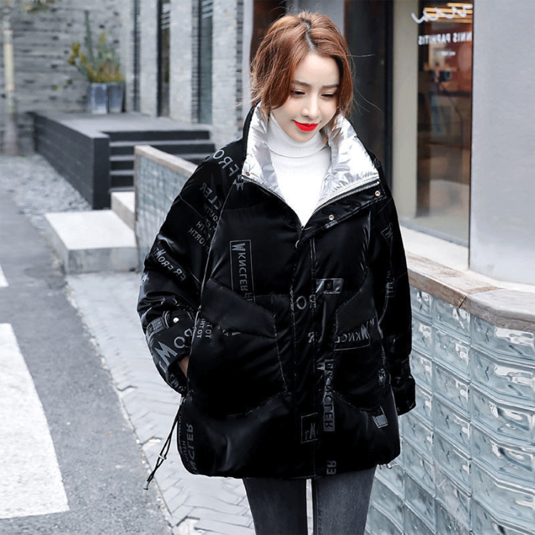 时尚亮面羽绒棉服女2025冬季新款韩版大码宽松短款小个子棉服外套,淘宝优惠券,粉丝福利购,淘宝优惠卷