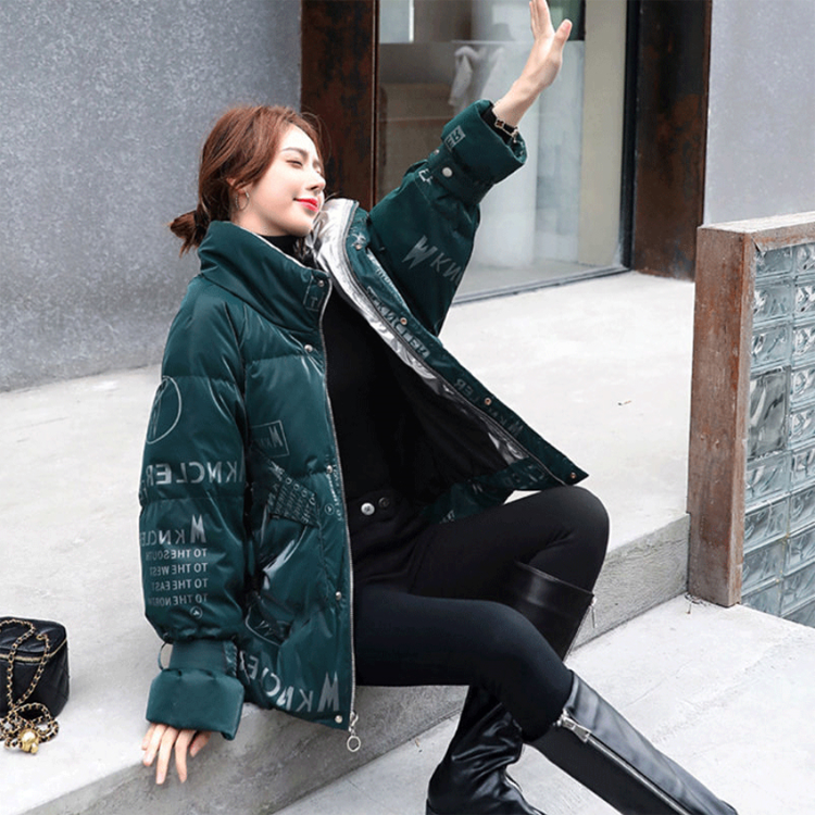 时尚亮面羽绒棉服女2025冬季新款韩版大码宽松短款小个子棉服外套,淘宝优惠券,粉丝福利购,淘宝优惠卷