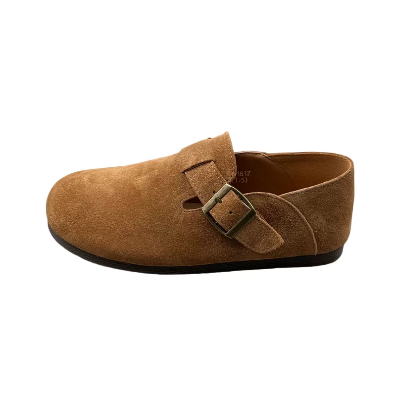 Кожаные слипоны на плоской низкой подошвеBirkenstock для женщин весна 2024 нескользящие обувь на низком каблуке из буйволиной кожи повседневная обувь