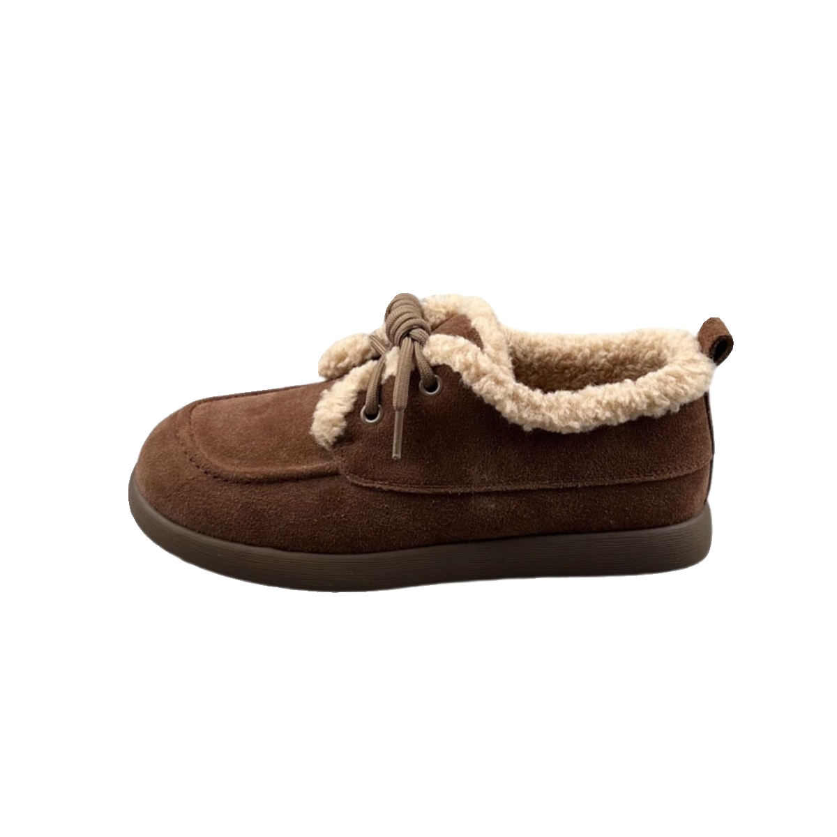 磨砂牛皮羊毛绒保暧豆豆鞋女2025年冬款软面平跟勃肯鞋一脚蹬棉鞋,淘宝优惠券,粉丝福利购,淘宝优惠卷