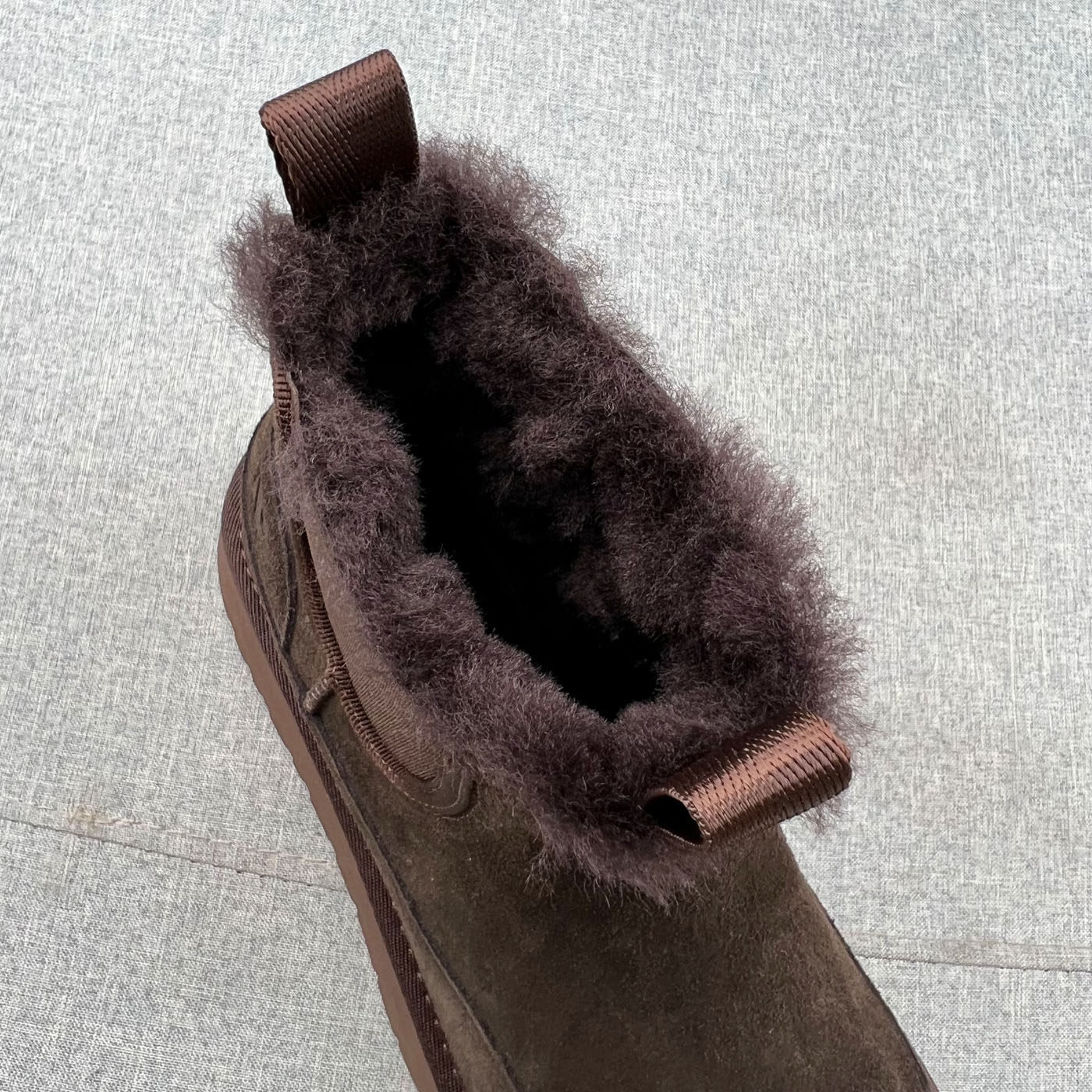 真皮羊毛绒保暧套筒松糕底雪地靴女2025年冬款牛皮厚底棉靴短靴 - 图1