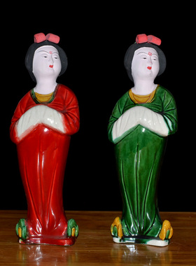 陶瓷做旧酒柜礼品中式风装饰摆件