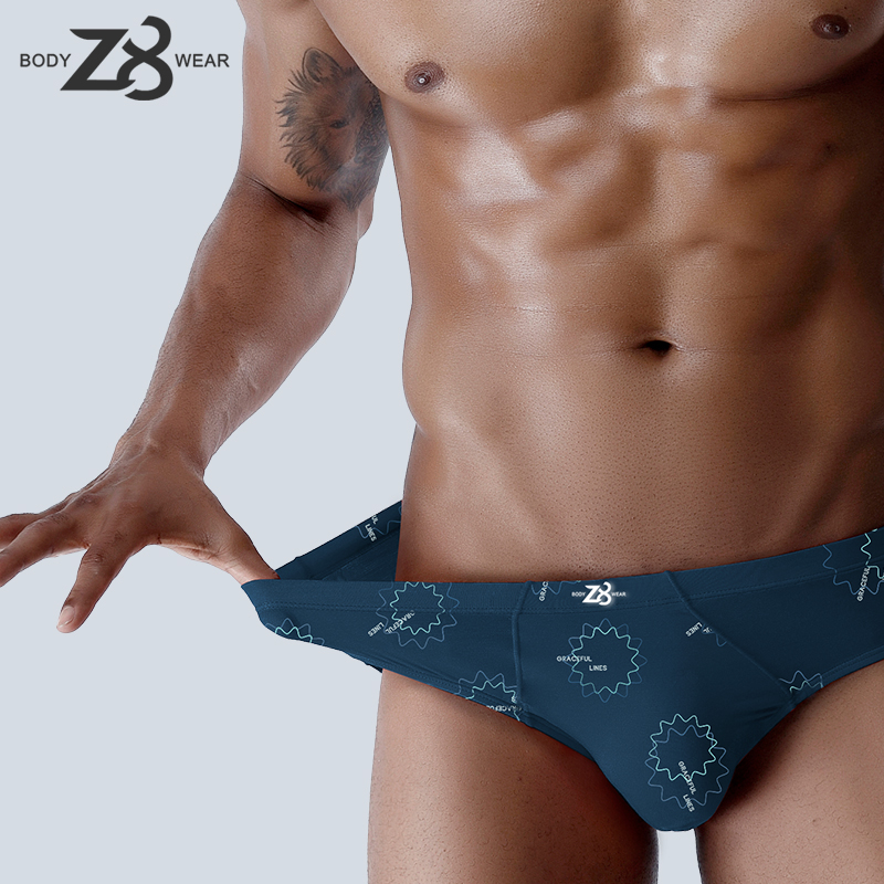 Z8男士三角内裤莫代尔短裤宽松透气吸汗舒适抑菌一片式青年运动裤 - 图1