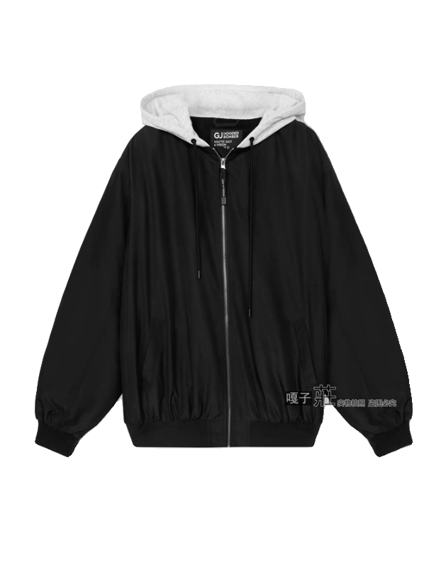 欧单GJ男女同款大码女装连帽卫衣夹克衫unisex hooded jacket