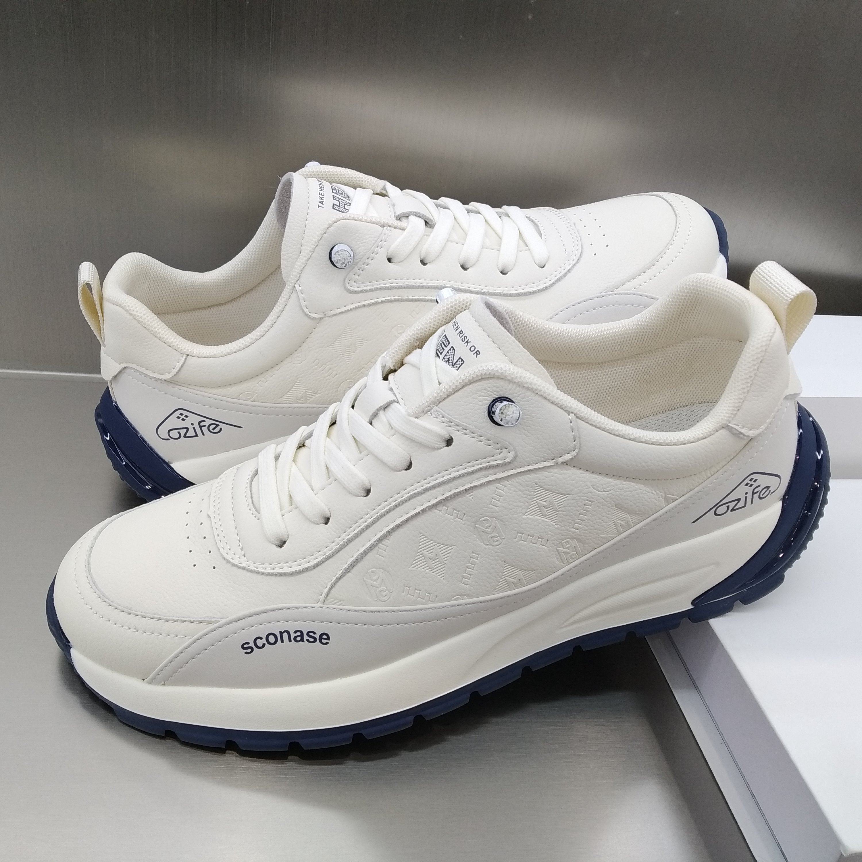 夏发真皮男鞋2026新款春季休闲鞋男士皮鞋软底板鞋小白鞋运动鞋潮,淘宝优惠券,粉丝福利购,淘宝优惠卷