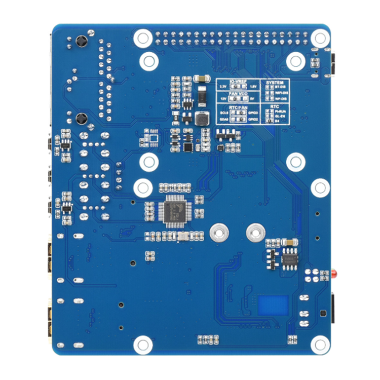 树莓派WIFI6双网口扩展板 计算模块核心板底板 板载M.2 E KEY接口 - 图2