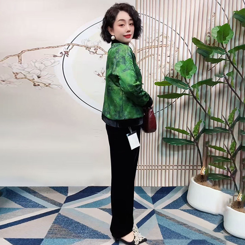 时尚国风妈妈装加棉短外套2025秋冬新款唐装气质中老年女士上衣,淘宝优惠券,粉丝福利购,淘宝优惠卷