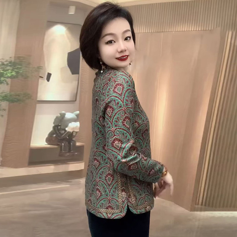 新中式衬衣立领盘扣斜襟改良旗袍上衣唐装春季妈妈装复古洋气小衫,淘宝优惠券,粉丝福利购,淘宝优惠卷