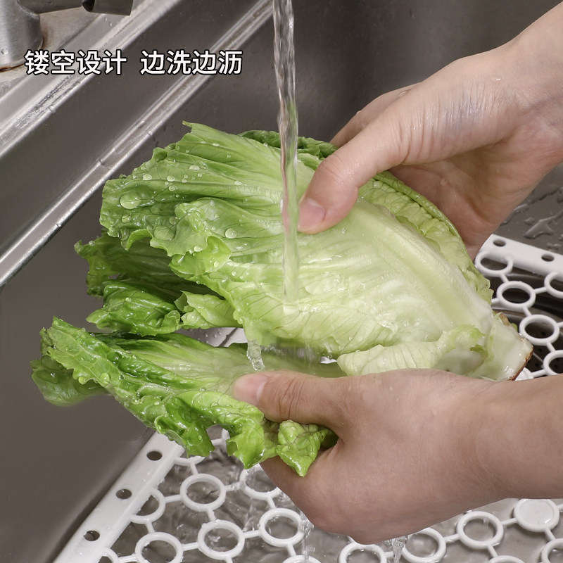 日本进口厨房水槽保护板水池沥水垫过滤网镂空防摔杂物防滑防溅垫,淘宝优惠券,粉丝福利购,淘宝优惠卷