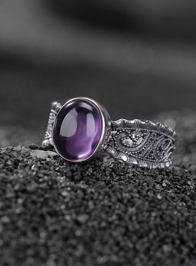 本月新品限时优惠紫水晶戒指女