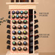 125 grid essential oil bottling display rack smooth rotary cabinet storage desktop finishing box solid wood large capacity